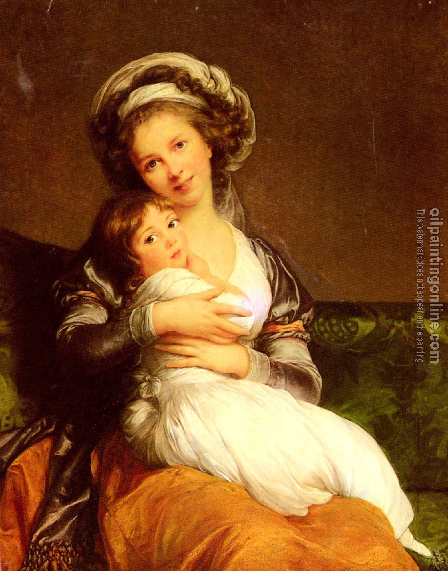Louise Elisabeth Vigee Le Brun - Mrs Vigee-Lebrun and her daughter, Jeanne Lucie Louise